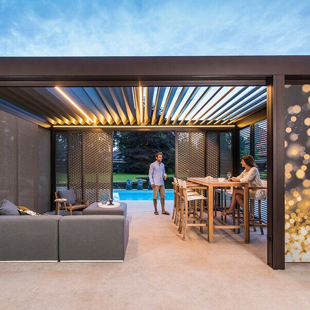 chauffage sur pergola bioclimatique